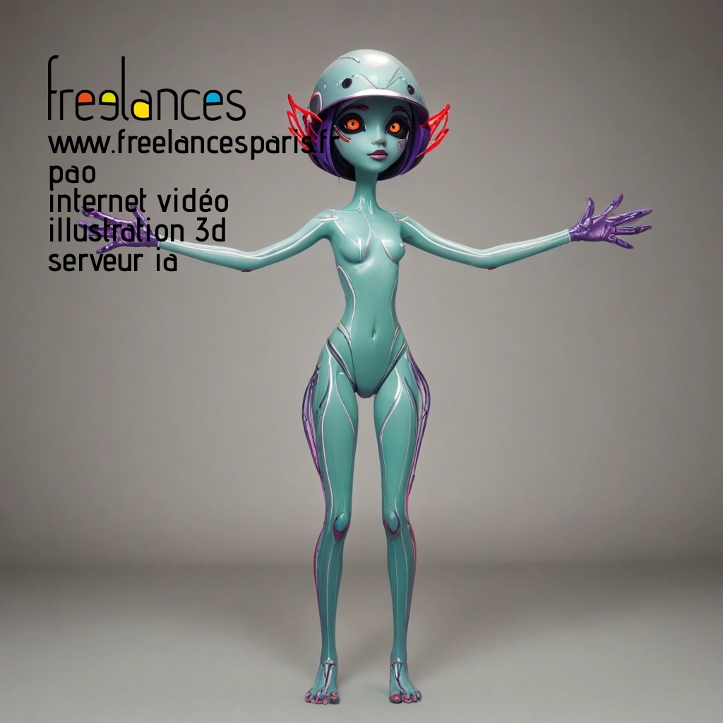 Pao mise en page internet vidéo illustration 3d serveur image IA générative AI freelance paris studio de création magazines C432ELV0